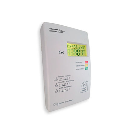 Detector Dióxido con Temperatura y Humedad 5000ppm Tres salidas Análogas