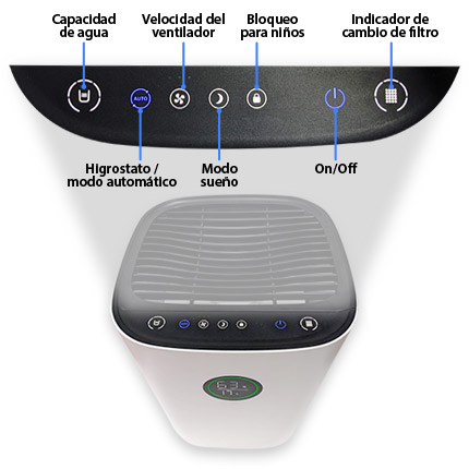 Humidificador de Aire filtro Hepa 4 Litros